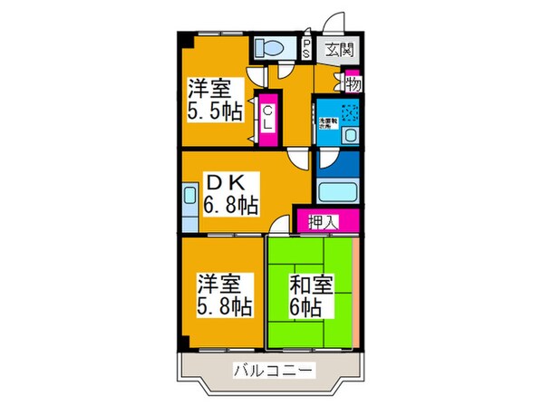 ピソキタノの物件間取画像